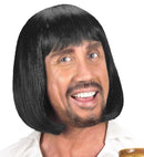 Black Medieval Man Wig In Polybag