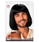 Black Medieval Man Wig In Polybag