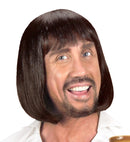 Brown Medieval Man Wig In Polybag