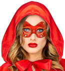 Jewelled Metallic Fabric Eyemask4 Colors Ass.: 4 Black, 4 Gold, 2 Red, 2 Pink