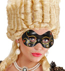 Jewelled Metallic Fabric Eyemask4 Colors Ass.: 4 Black, 4 Gold, 2 Red, 2 Pink