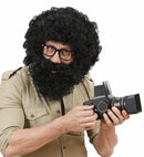 Knecht Ruprecht Wig & Beard Black - In Polybag