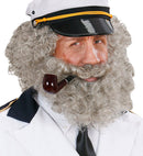 Captain Curly Wig & Beard Grey- In Polybag