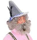 Captain Curly Wig & Beard Grey- In Polybag