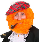 Scots And Irish Curly Wig & Beard Orange - In Polybag