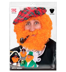 Scots And Irish Curly Wig & Beard Orange - In Polybag