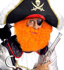 Scots And Irish Curly Wig & Beard Orange - In Polybag