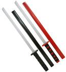 Set Of 2 Katana With Scabbard Ninja Wood Black & Red 72 Cm