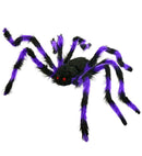 Spider With Bendable Legs Furry Black/Purple 80 Cm
