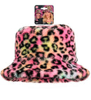 Bucket Hat Plush Animalier Multicolor