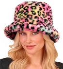 Bucket Hat Plush Animalier Multicolor