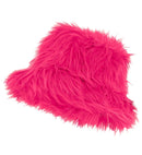 Bucket Hat Plush Neon Pink