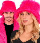 Bucket Hat Plush Neon Pink