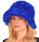Bucket Hat Plush Royal Blue