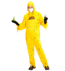Toxic Hazard  Hooded Jumpsuit, Gloves, Mask 