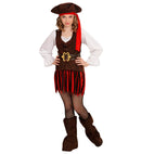 Caribbean Pirate Girl  Dress, Belt, Boot Covers, Headband, Hat 