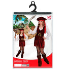 Caribbean Pirate Girl  Dress, Belt, Boot Covers, Headband, Hat 