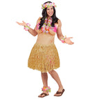 Hawaiian Beauty  Fat Woman Overalls With Bikini & Hula Skirt 