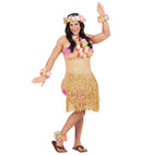 Hawaiian Beauty  Fat Woman Overalls With Bikini & Hula Skirt 