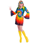 Psychedelic Hippie  Dress, Headband 