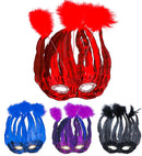 Lido Feather Mask 4 Colors Ass.