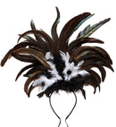 Copacabana Feathered Headband - Black/White