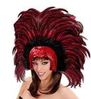 Feathered Brazil Headdress - Red