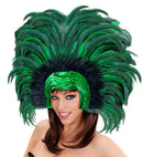 Feathered Brazil Headdress - Green