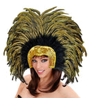 Feathered Brazil Headdress - Gold