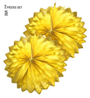 Set Of 2 Gold Metallic Globes 25 Cm