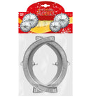 Set Of 2 Silver Metallic Globes 25 Cm