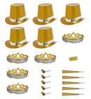 Holographic Gold Las Vegas Party Kit