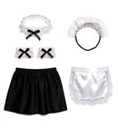 French Maid Dress-Up Set  Headpiece, Choker, Cuffs, Skirt, Apron 