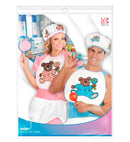 Pink Baby Dress-Up Set  Bonnet, Bib, Giant Diaper 