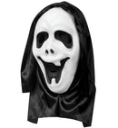 Hooded Ghost Mask With See-Through Net Eyes Eva