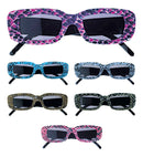 Snake Glasses With Rectangular Lenses - 6 Colors Ass.