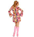 The 70S Groovy Style  - Yellow Tiny  Bubbles  Dress, Headband 