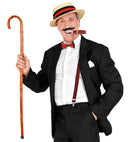 The Roaring 20S Fashion  Boater Hat, Braces, Bow Tie, Moustache, Cigar 