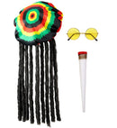 Rastafari  Tam With Dreadlocks, Glasses, Joint 