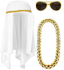 Arab Sheik  Headdress, Necklace, Glasses 