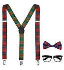 Nerd  Braces, Bow Tie, Glasses 