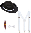 Gangster  Hat, Braces, Bow Tie, Cigar 
