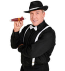 Gangster  Hat, Braces, Bow Tie, Cigar 