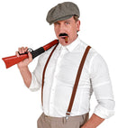 The Roaring 20S Fashion  Cap, Braces, Moustache, Cigar 