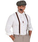 The Roaring 20S Fashion  Cap, Braces, Moustache, Cigar 