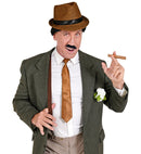 The Roaring 20S Fashion  Hat, Braces, Tie, Moustache, Cigar 