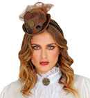 Suede Look Steampunk Mini Top Hat