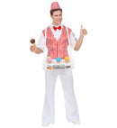 Ice Cream Man  Shirt With Vest, Bow Tie, Hat, Cone Tray With 6 Ice Cream Cones 