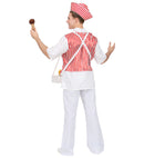 Ice Cream Man  Shirt With Vest, Bow Tie, Hat, Cone Tray With 6 Ice Cream Cones 