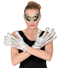 Metallic Space Alien Gloves